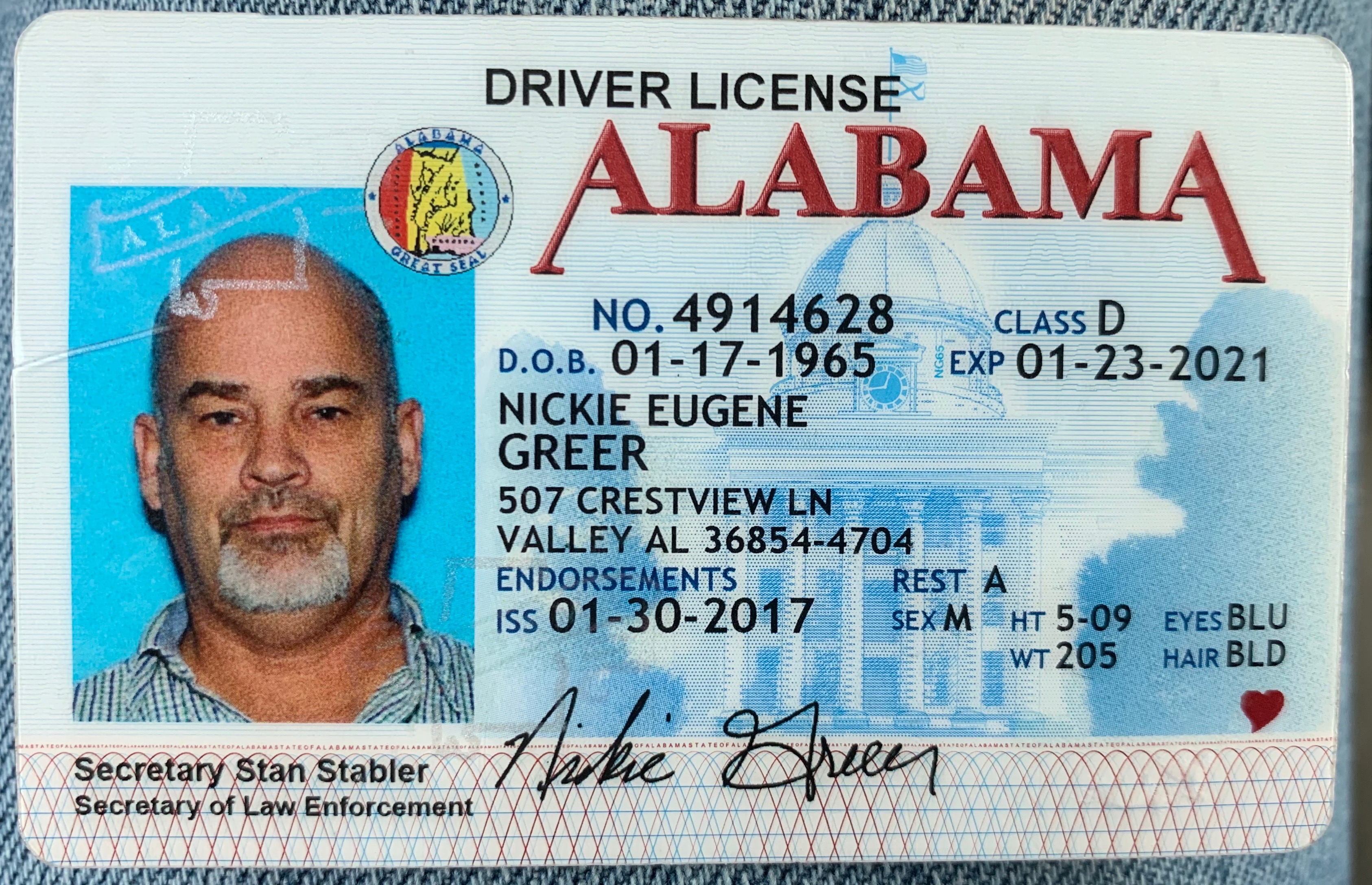 Alabama Driver License
