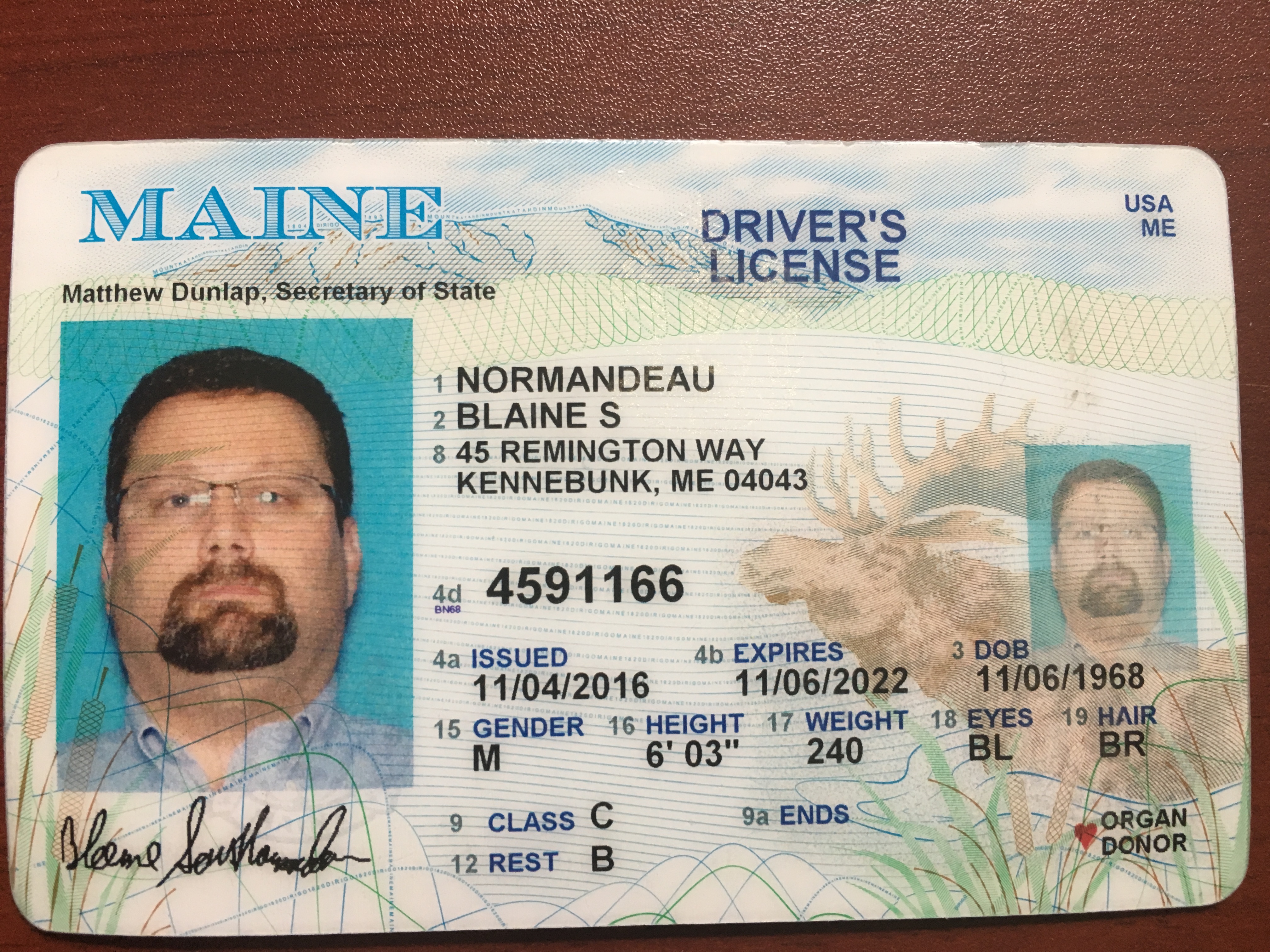 Maine Driver License