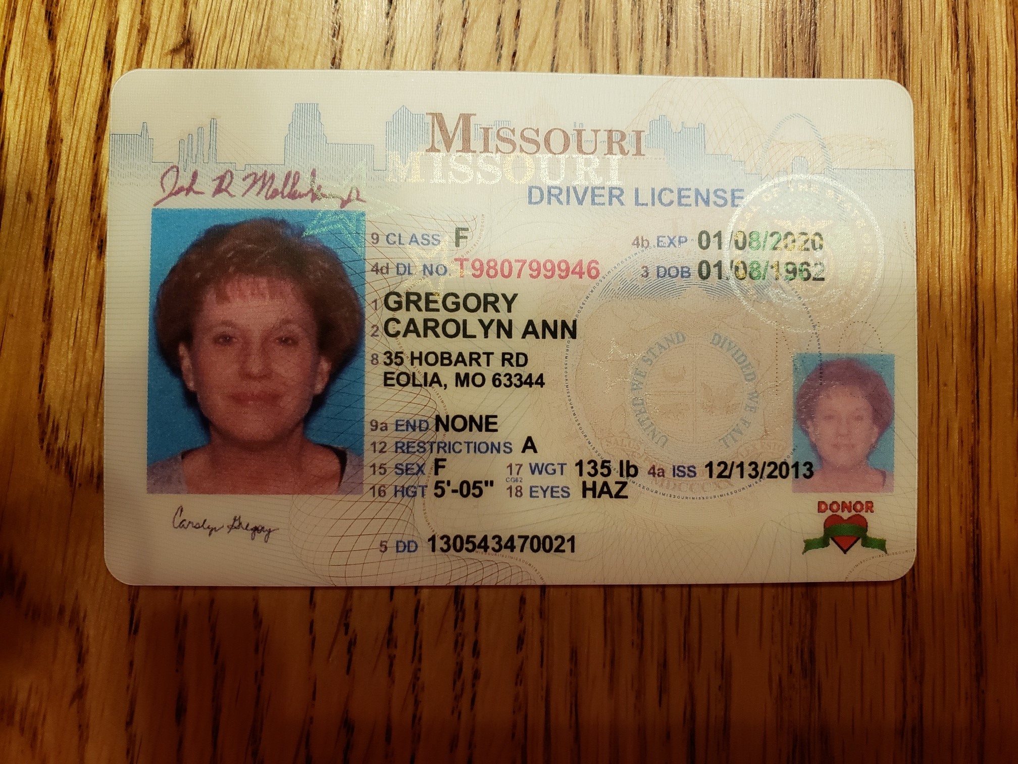 Missouri Driver License
