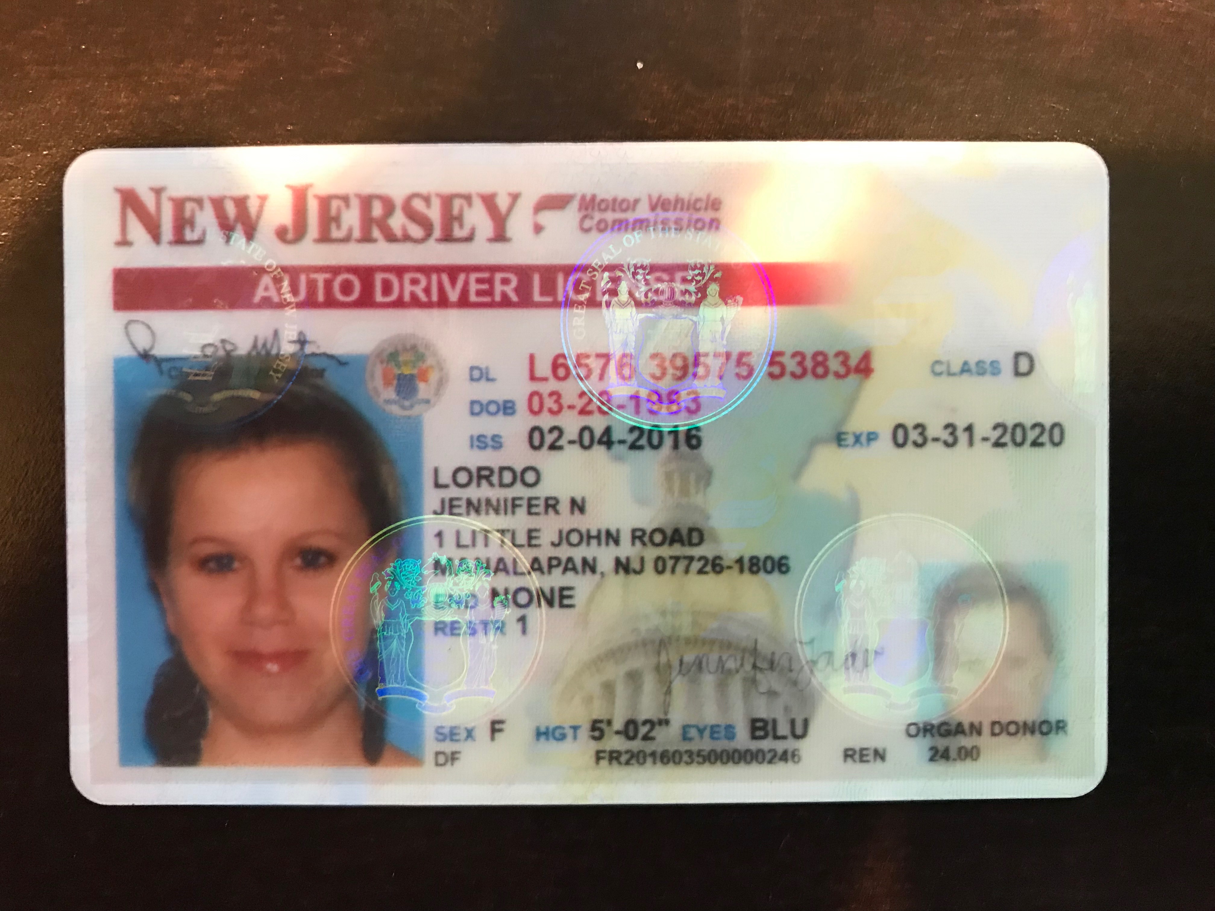New Jersey Driver License
