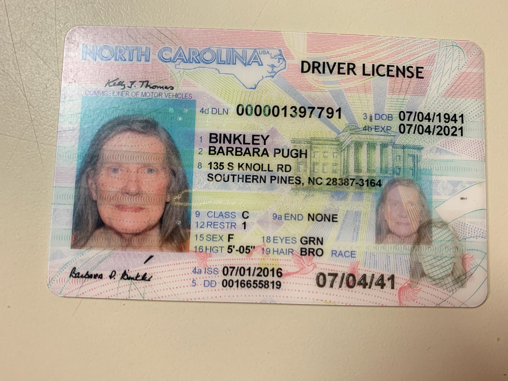 North Carolina Driver License