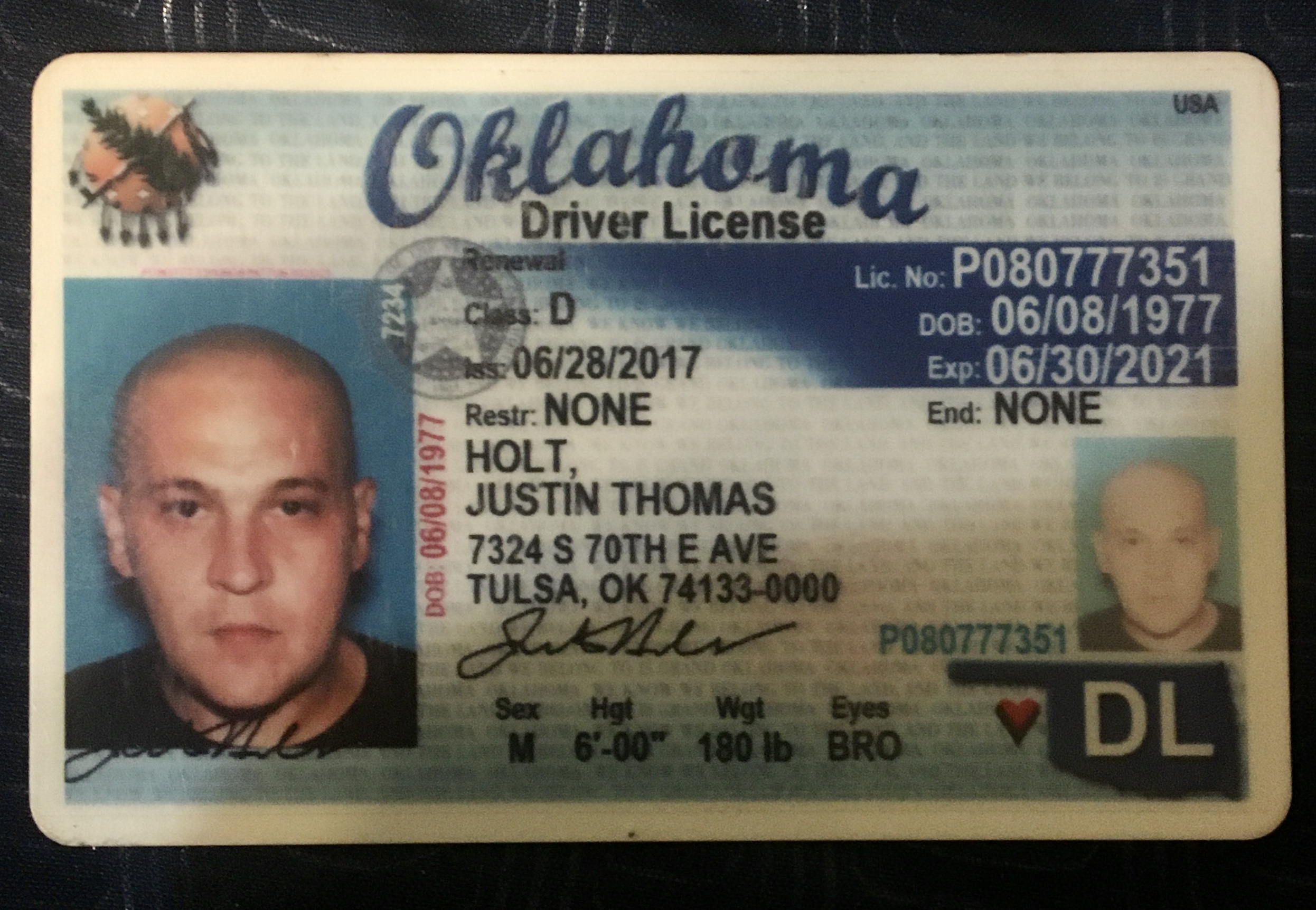 Oklahoma Driver License