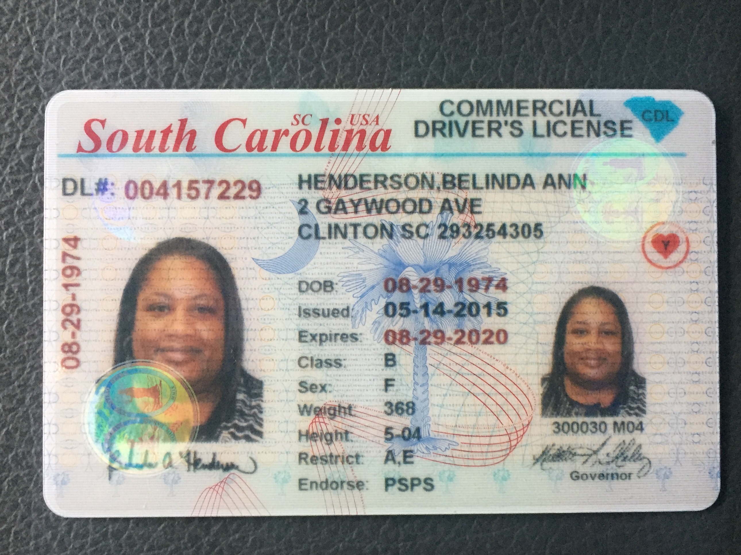 South Carolina Driver License