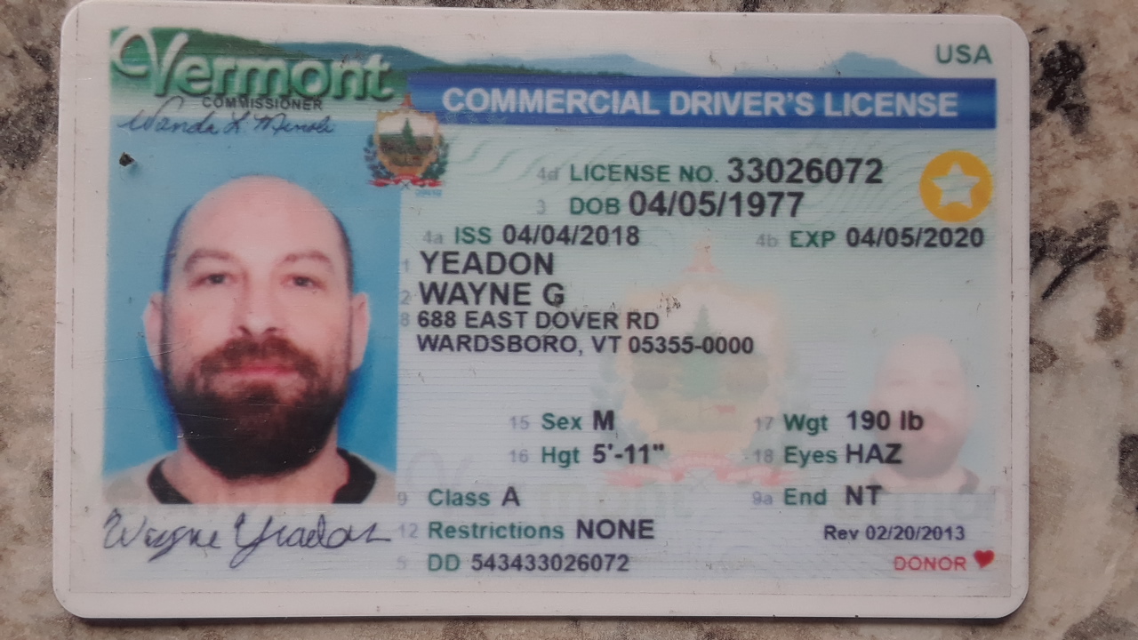 Vermont Driver License