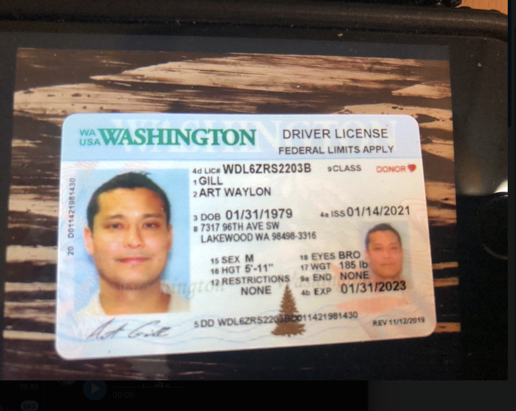 Washington Driver License